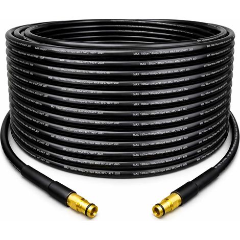 Karcher K Series Tuyau de rechange pour nettoyeur haute pression 18 MPa (2610 psi), max. 60 ℃, compatible avec K2 K3 K4 K5 K6 K7, connecteur rapide, pièces de rechange, tuyau haute pression (1/5)