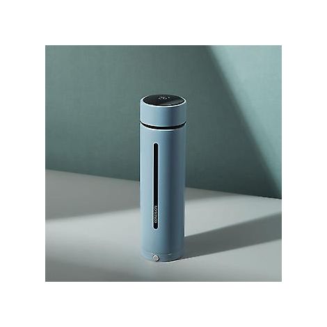 Bouteille d'eau isotherme sans BPA, étanche, avec support pour téléphone (bleue) (1/5)