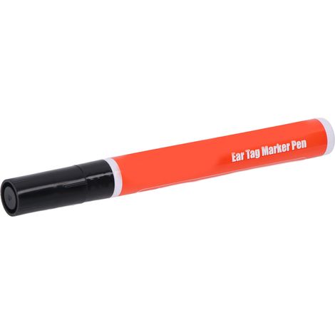Stylo marqueur pour étiquettes auriculaires, noir, permanent, pointe fine, portable, pour porcs, vaches et moutons. (1/5)