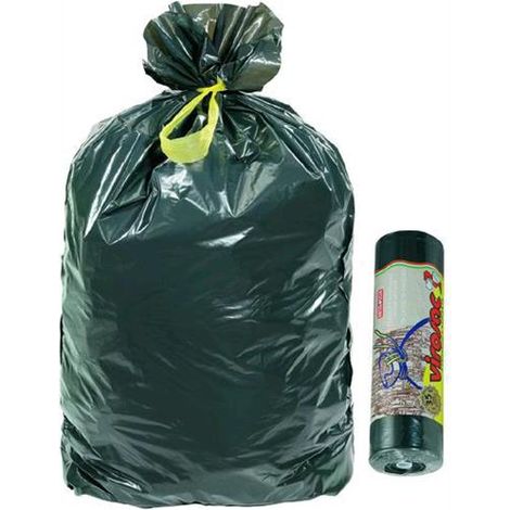 Sacchi Macerie per Edilizia Virosac Nero Lacciosac Cm 50X90 Conf.12 Rotoli da 15Pz