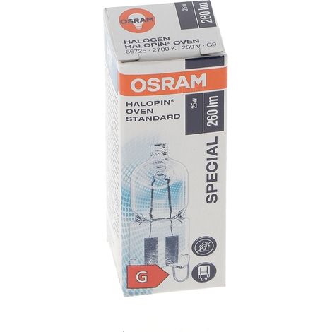 LAMPE HALOGENE G9 25W SPECIFIQUES FOUR 200°C 230V OSRAM G9300 Osram (1/3)