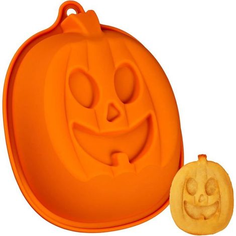 Moule à gâteau en silicone citrouille de 23 cm (9 pouces) pour Halloween (1/5)