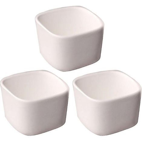 Lot de 6 pots de fleurs blancs (1/3)