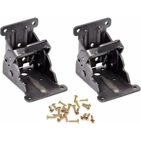 Set di 2 cerniere autobloccanti per gambe di supporto pieghevoli, adatte per raccordi e rinforzi delle gambe di tavoli pieghevoli. (1/3)