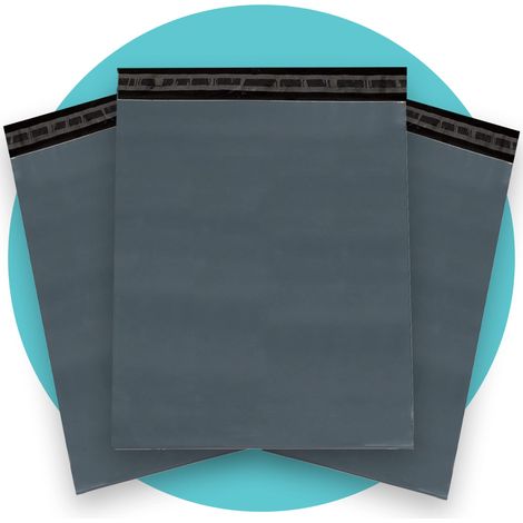 Triplast 14 x 16 cm, in plastica, per spedizioni postali, colore: grigio (Confezione da 100) (1/5)