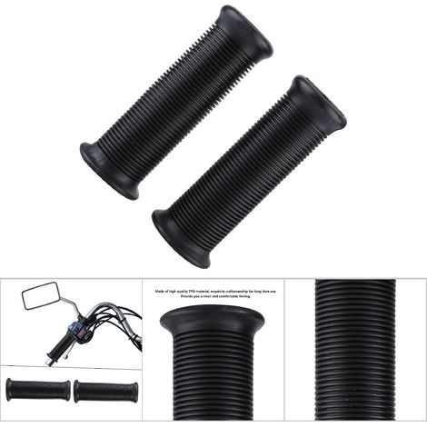Paire de poignées de guidon moto vintage universelles 22mm noir TPU 7/8 pouce (1/5)
