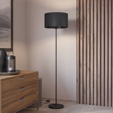 [GEBRAUCHT] B-Ware Eglo Stehleuchte Stehlampe Maserlo Standleuchte Höhe 151 cm Stoff/Stahl schwarz (1/2)
