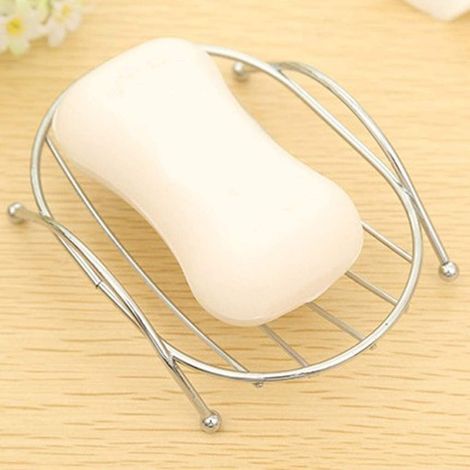 Porte-savon tendance rectangulaire en acier inoxydable avec ellipse pour la cuisine, la douche, utile et attrayant