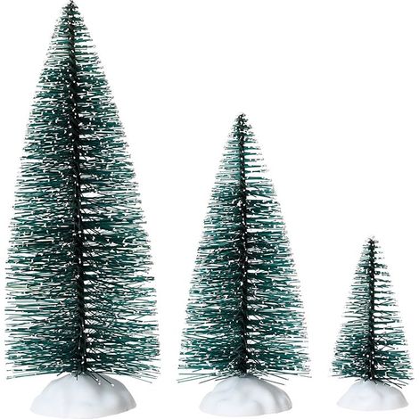 Set di 10 alberi di pino in plastica verde LUMINEO – Verde