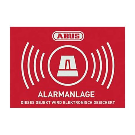 ABUS AU1422 Warnaufkleber Alarmanlage Sprachen Deutsch  (B x H) 148 mm x 105 mm