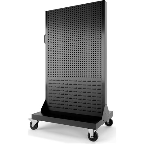 Panneau perforé MARIUSZ, 965 x 1555 x 610 mm, All Black: noir
