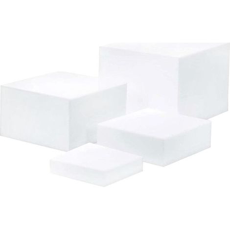 Présentoir de buffet cubique, support à gâteaux, présentoir à desserts, rehausseur blanc