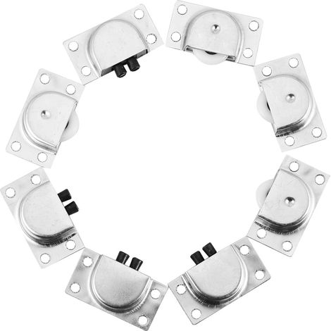 Roulette de Porte Coulissante en Acier Inoxydable Argenté, 4 Paires Couleur Aléatoire Roulement Silencieux, Design Léger, Bouton Automatique, pour Placard et Fenêtres Couleur Aléatoire (1/5)