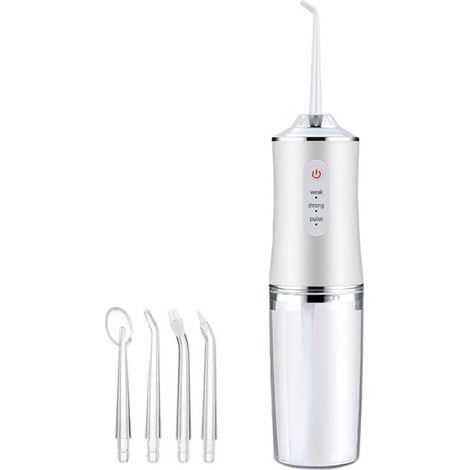 Hydropulseur portable USB – Réservoir 220 ml – Nettoyage dentaire intelligent – Blanc (1/5)