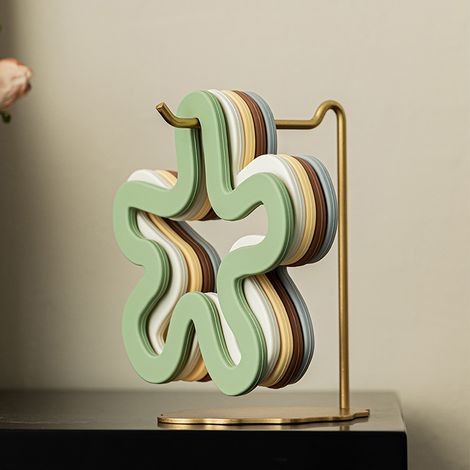3 Protège-poignées de casserole en silicone forme fleur (ligne luxe), Tapis de table résistant à la chaleur pour salle à manger ou BBQ extérieur (couleurs aléatoires) (1/4)