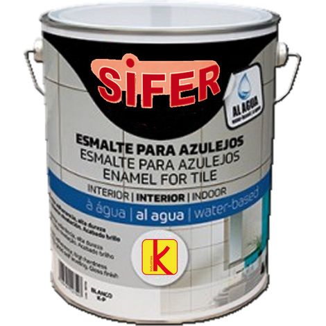 KOLMAN glänzender weißer Fliesenlack auf Wasserbasis 750 ml