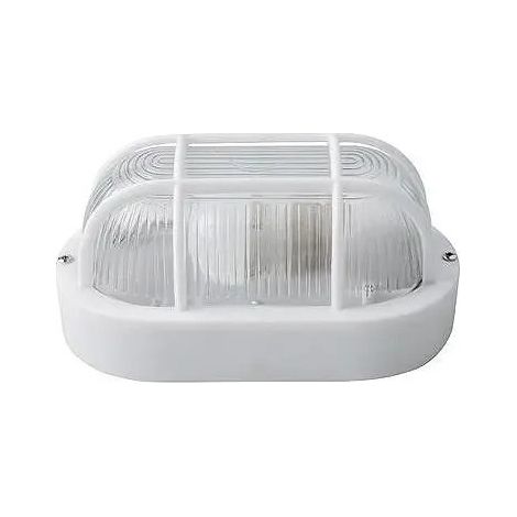 APLIQUE OVAL EXTERIOR IP54 E27 BLANCO (1/2)