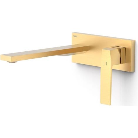 TRES 20230032OM SLIM Pieza Vista para Cuerpo Empotrado De Lavabo Color Oro Mate 24K - ref: 20230032OM