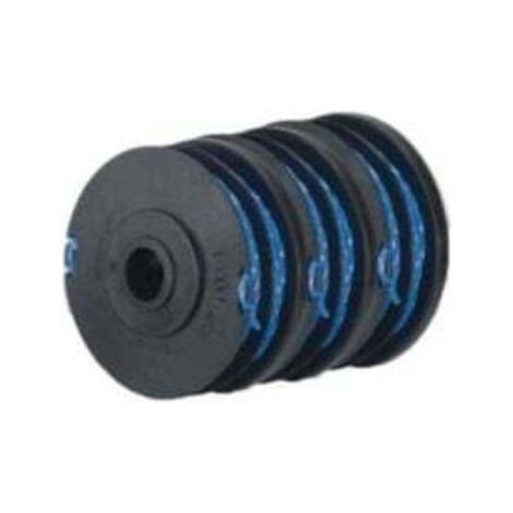 RYOBI Lot de 3 bobines double fil diamètre 1.65mm pour coupe-bordures électriques RAC123