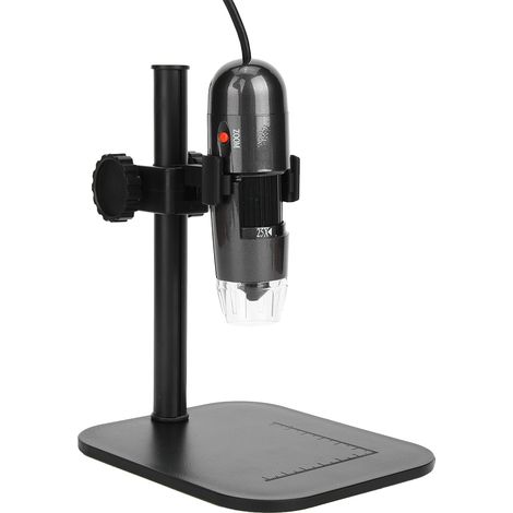S04 8-LED-Weißlicht-Digitalmikroskop 25x-600x mit USB-Anschluss und Hebevorrichtung (1/5)