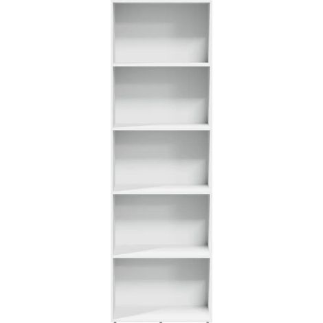 vidaXL Bücherregal weiß 60x30x189 cm aus Holzwerkstoff