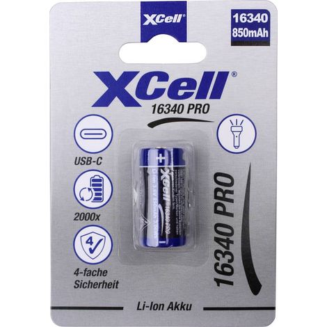 XCell Pile rechargeable spéciale 16340 Li-Ion 3.6 V 850 1 pc(s)