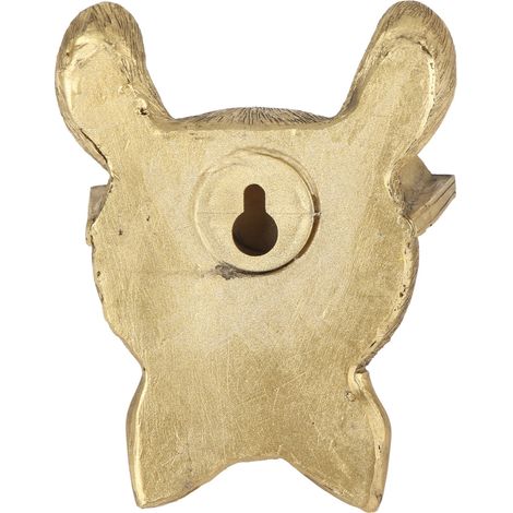 Décoration intérieure : Sculpture suspendue animale en résine bronzée imperméable, protection solaire, tête d'animal, ornement mural (1/5)