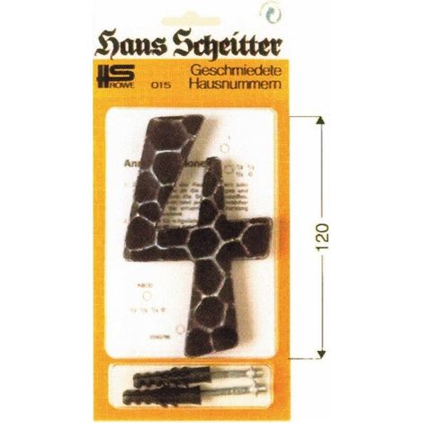 HS ROWE SCHEITTER, Hausnummer 15 schwarz gehämmert Nr."1" (1/2)