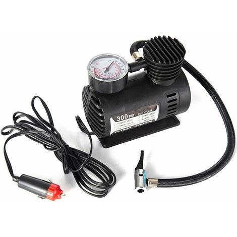 Gonfleur.Voiture Mini pompe de gonflage électrique Portable pneu gonfleur d'air 300PSI Auto compresseur pompe pour voiture moto basket-ball (1/4)