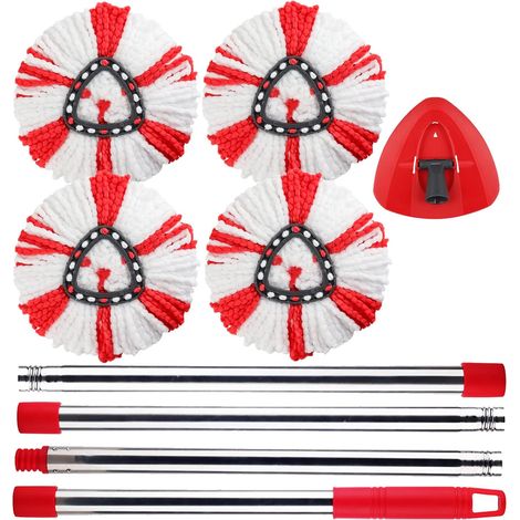 Tête de mop pour mop de Remplacement VI-Leda, mop en Microfibre Compatible avec Le système de réservoir 2-en-1 V-ileda Turbo mop, Balais-serpillères humides et secs (1/5)