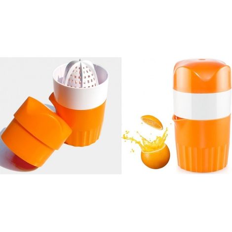 Trade Shop - Exprimidor De Cítricos Manual Exprimidor De Naranjas Con Recipiente Limones Naranjas Cocina -