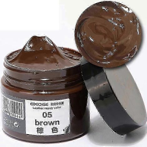 Pâte réparatrice pour cuir crème pour chaussures pour la restauration de la couleur et le polissage - Marron (1/5)