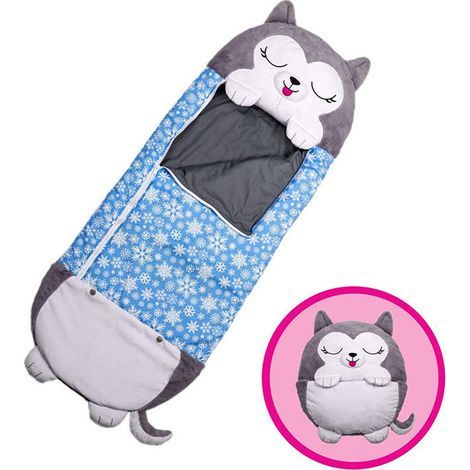 Coussin de jeu et sac de couchage Happy Nappers grand format, sac de couchage une pièce amusant pour enfants, surprenez vos enfants 160 cm x 61 cm (1/3)