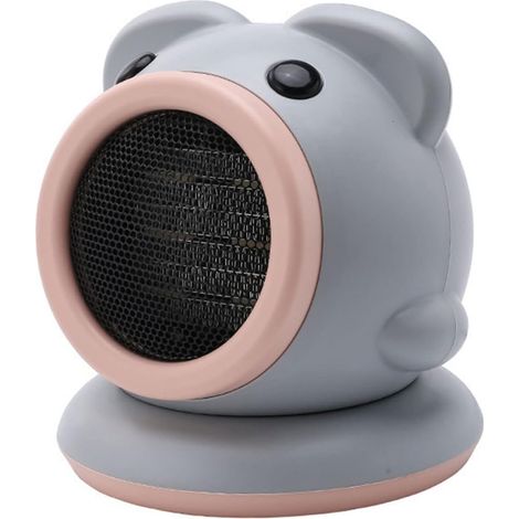 NALOOKAMIC Réchauffeur d'air incurvé Mini réchauffeur de tête secouante Mini réchauffeur d'air de bureau à la maison Réchauffeur de main silencieux adapté à l'intérieur, gris 1pc (1/5)