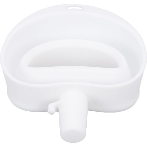 Entonnoir à farine pour robot pâtissier sur socle, en silicone pliable, goulotte facile à verser pour sucre, œufs, sans danger pour la pâtisserie, blanc (1/5)