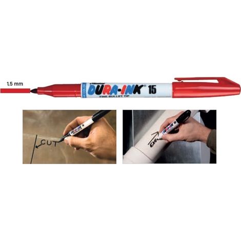 ROTULADOR DE PUNTA FINA ROJO TIPO BOLA DURA-INK 15  MARKAL