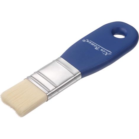 1" Largeur Pinceau Plat À Spatule Pinceaux À Poils Nylon Bleu (1/5)
