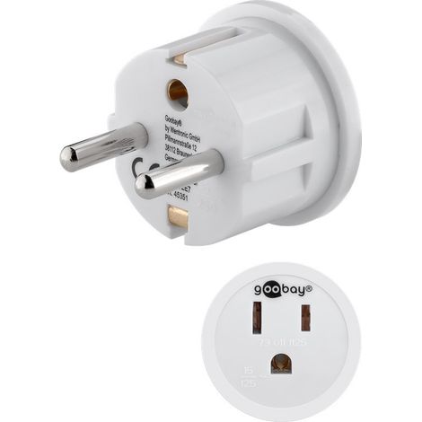 Adaptateur de voyage Goobay 45351 prise type F 16 A