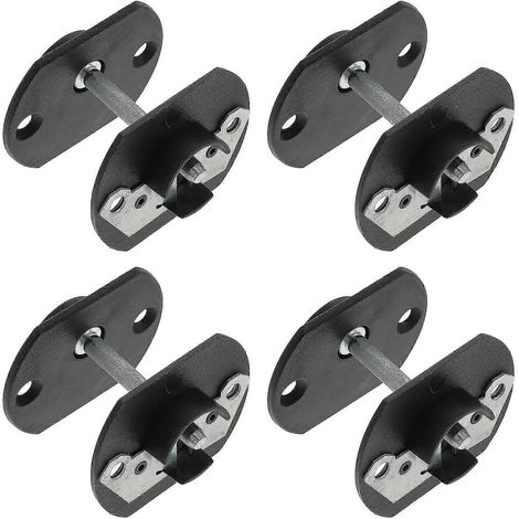 Lot de 4 connecteurs pour canapé d'angle, type goupille, noirs, 7 x 5,5 cm (1/3)