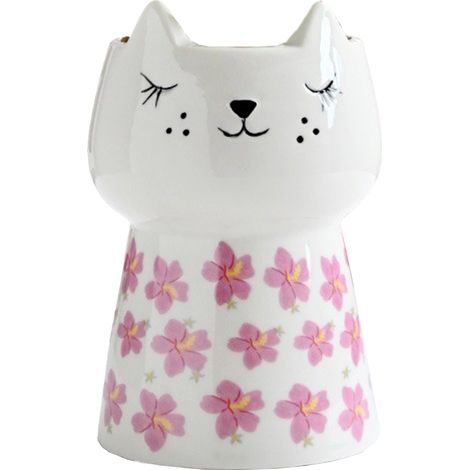 Pot de fleurs en céramique motif animal dessin animé style champêtre décoration intérieure originale pour plantes succulentes (1/5)