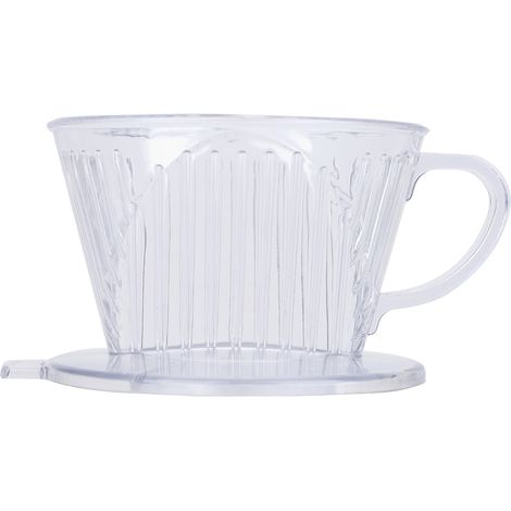 Tasse à café conique avec filtre, porte-filtre réutilisable et mug de service (transparent, taille S) (1/5)