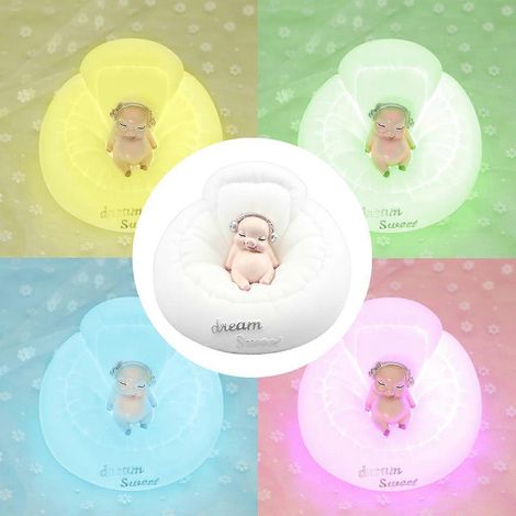 Lampe de nuit Huhu pour canapé, motif cœur romantique, en vinyle, petite lampe de relaxation, cadeau idéal pour les amoureux des animaux. (1/4)