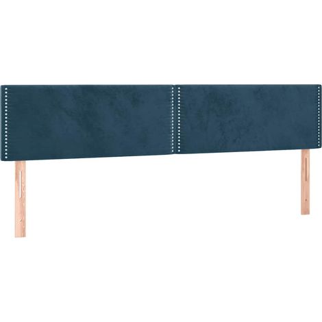 Bettkopfteil/Bettkopf/Kopfteile Dunkelblau 200x5x78/88 cm Samt (1/5)