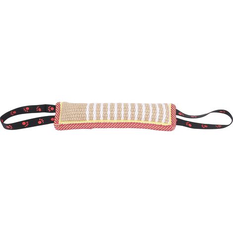 Coussin à mâcher pour chien en jute résistant aux déchirures, jouet à tirer interactif pour chiots de toutes tailles (1/5)