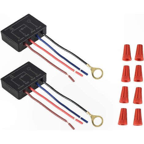 Dimmbares Touch-Lampenschalter-Set, 2er-Pack LED-Lampensteuerungsmodul mit Anschlusskappen für Lampenersatz (1/5)