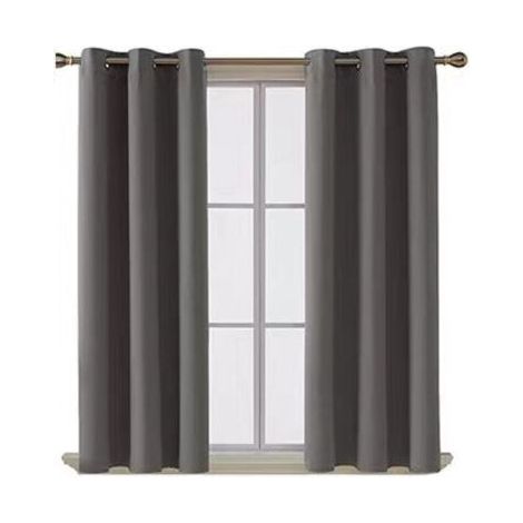 BUNTHAUS (2xL117xH137, Gris) Rideau Occultant 2 Pièces, Rideau Thermique Isolant Anti Chaleur Tenture Opaque à Oeillets Isolation Lumiere Anti UV Decoration Chambre Maison Salon Intérieurs.