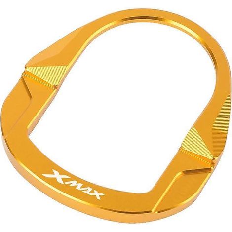 Suitable for Yamaha 23-24 models XMAX300 modified electric door lock protective cover, switch decorative accessories, aluminum alloy( Gold 2324) (1/5)
