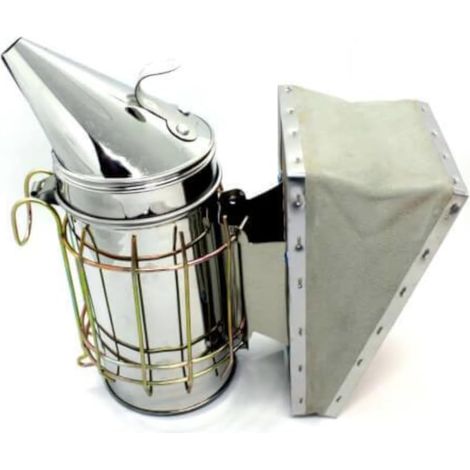 Fumatore per api Attrezzatura per apicoltura in acciaio inossidabile con soffietto per flusso d'aria Eccellente produzione di fumo per l'apicoltura (1/5)