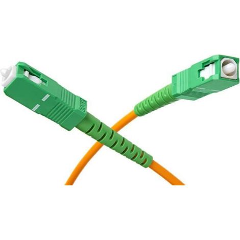 Jarretière fibre optique SC/APC mâle/mâle monomode 2 m Kraftgrön, pour liaison et raccordement de réseau fibre optique (1/4)