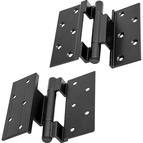 2 Pièces Charnière De Porte, Charnières de Porte à Battant, Profilées en Aluminium 50, Pliable Charnière, Convient pour Fenêtres, Armoires (1/5)